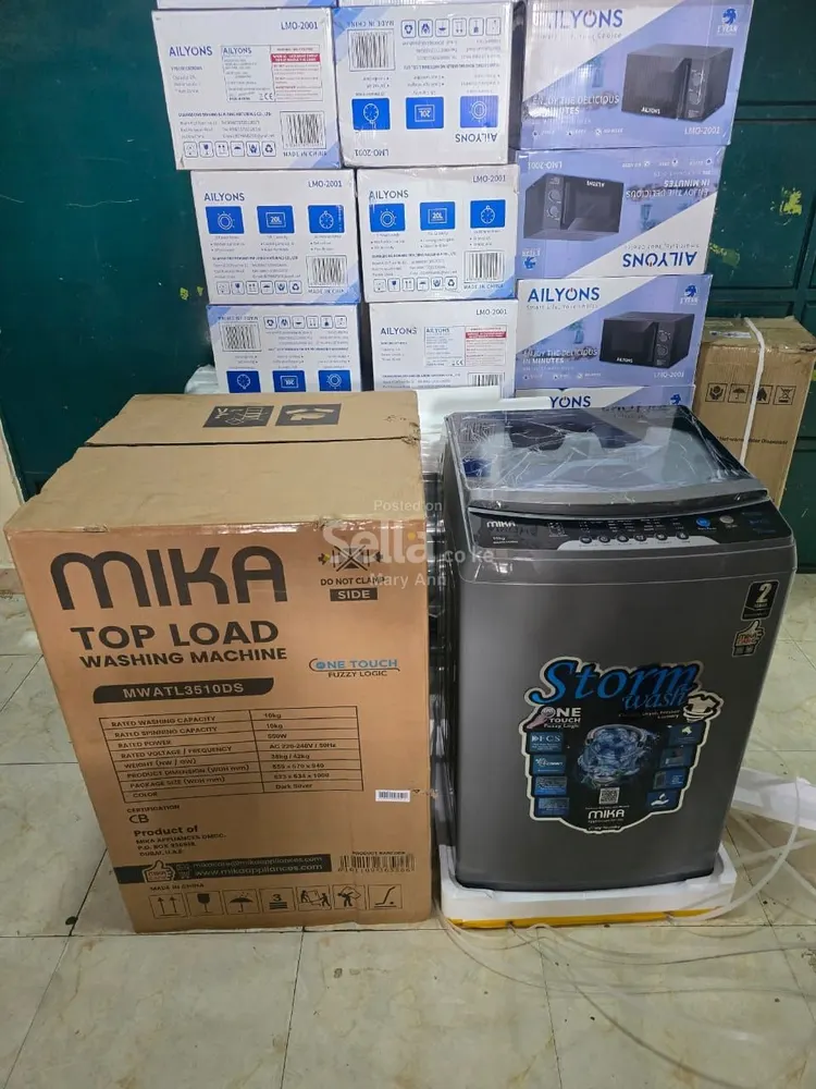 Mika 10kg fully automatic top load washing machine 