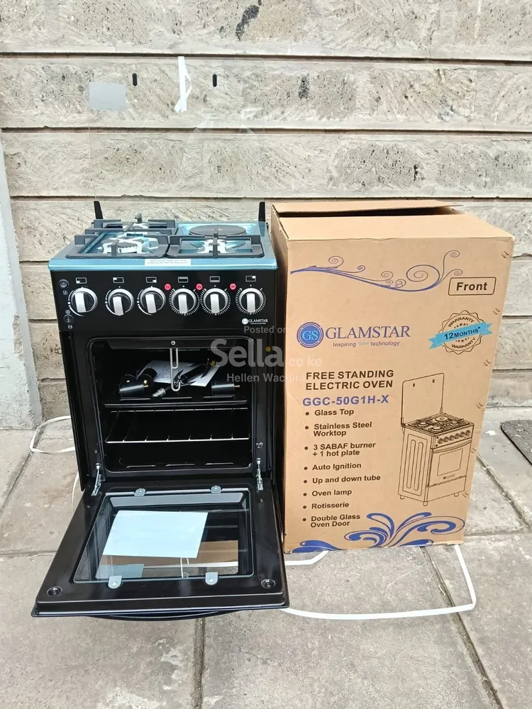 Glamstar black 50×55 standing 3+1 cooker