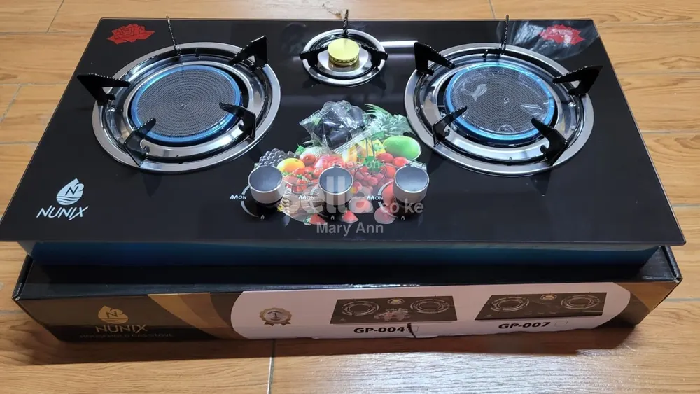 Nunix GP-004 infrared 3-burner tabletop gas cooker