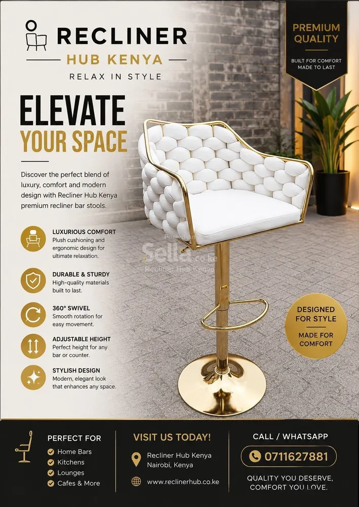 Premium velvet bar stools 