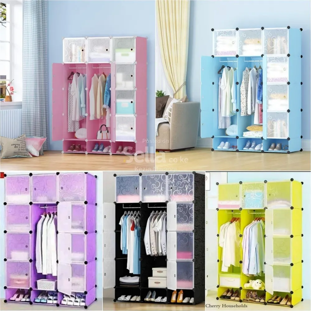 Plastic wardrobe 3 column 
