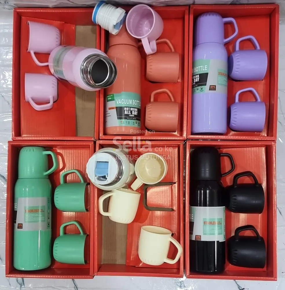 Gift thermos  450ml thermocup +3 cups 