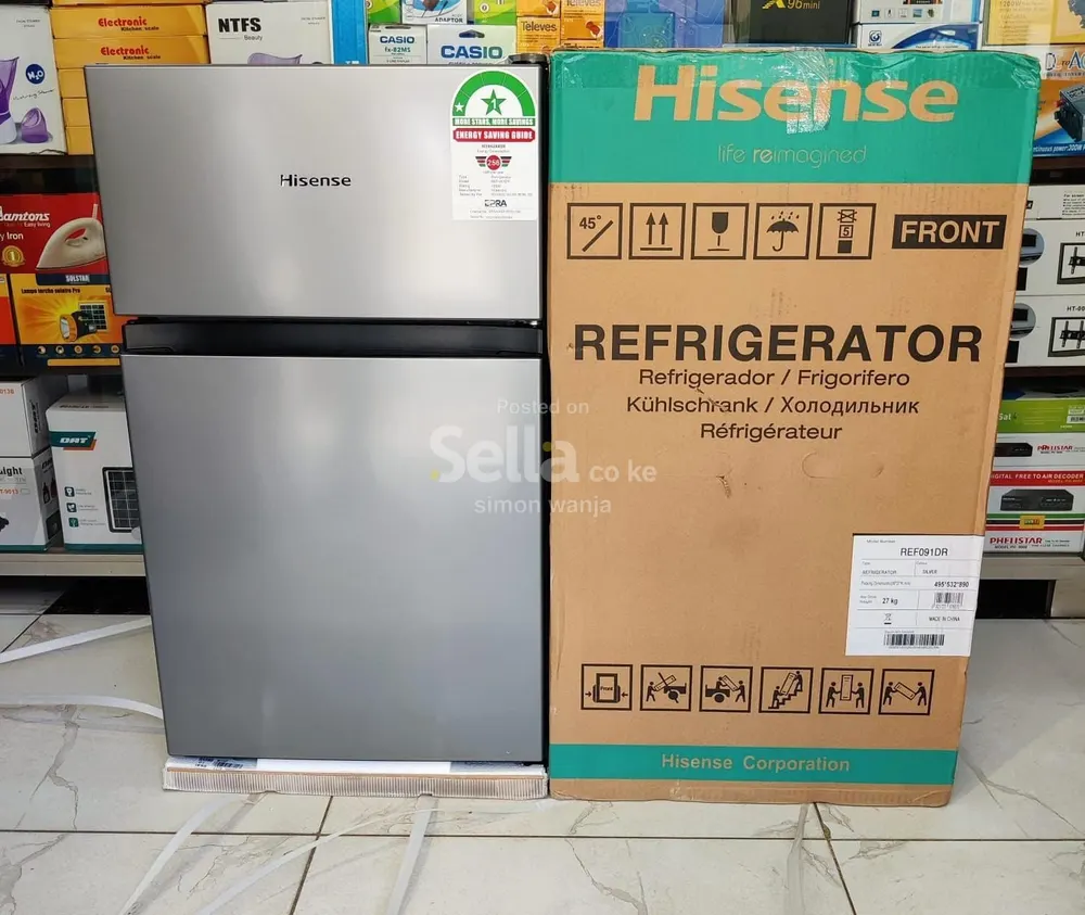 Hisense double door refrigerator 91Litres 