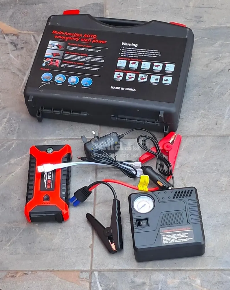 Portable Car Jumpstarter Kit With Air Compressor.