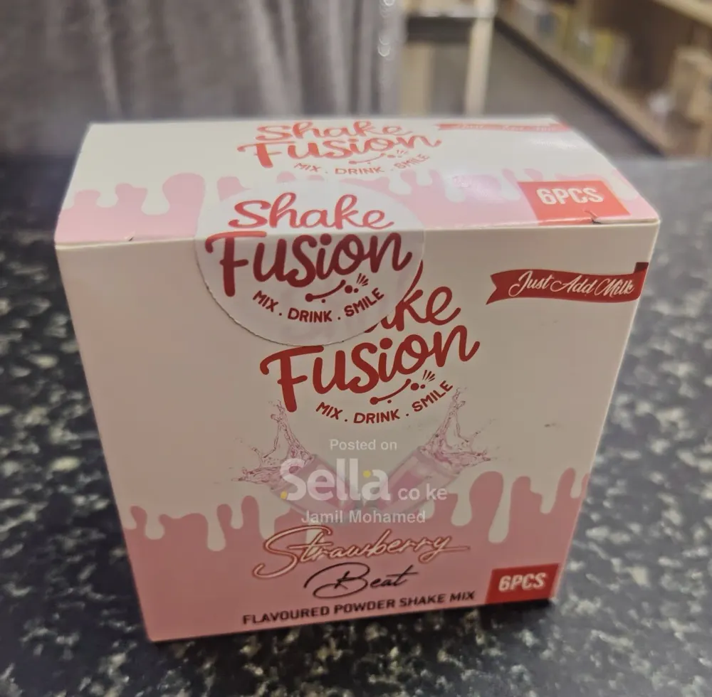 Shake Fusion Strawberry Flavored Power Shake Mix Pack of 6 Pcs
