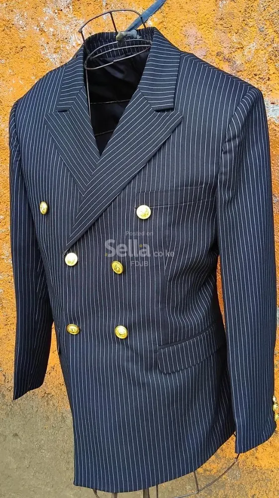 Stripped black suiting 