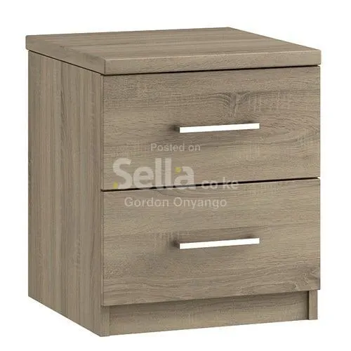 Wooden Bedside Cabinet 2 Drawers - Modern Design