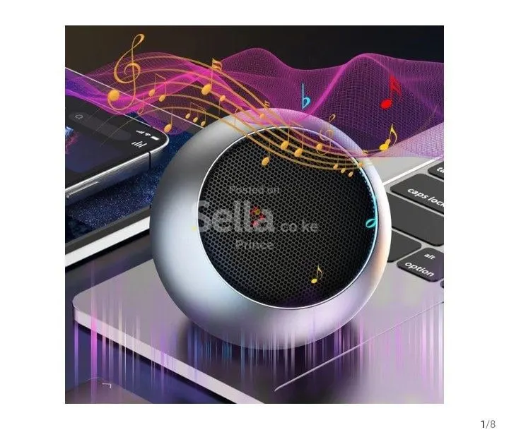 RGB Lights Bluetooth Portable Wireless mini Speaker Sliver , Mini Wireless Bluetooth Speaker Portable Small Card - Insertable Bluetooth Speaker Heavy Outdoor 