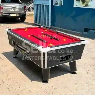 Pool table. [ domestic mahogany ]