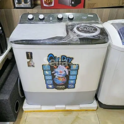 Mika Twin Tub Washing Machine, 10Kg - White 