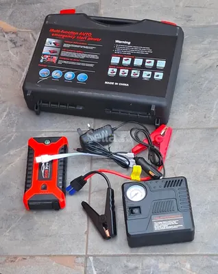 Portable car jump starter kit 