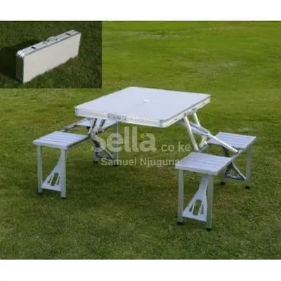 Portable Foldable Aluminum Picnic Table Set 🏕️🍽️