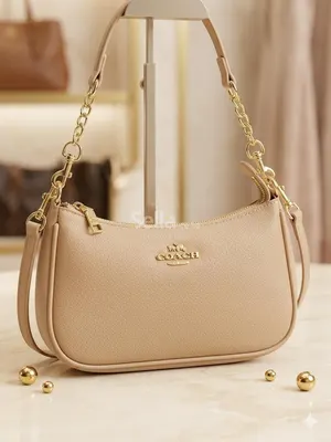 Premium Crescent Shoulder Bag with Gold Chain Strap