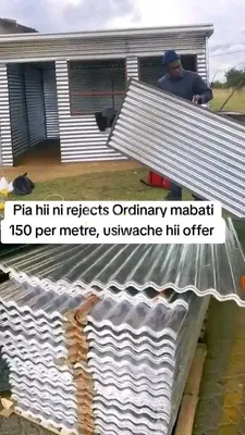 REJECT MABATI second grade @150per mtr