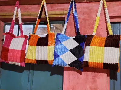 Fleece tote bags 