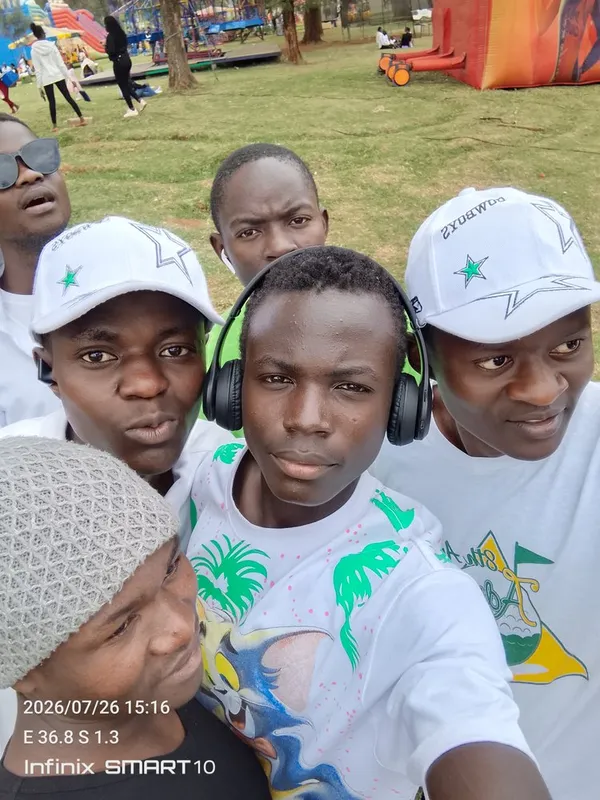 With boyz at uhuru park